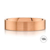 Flat Brushed Band in 18k Rose Gold (5mm)