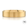 Flat Brushed Band in 18k Yellow Gold (5mm)