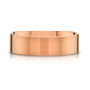 Flat Brushed Band in 14k Rose Gold (6mm)