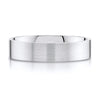 Flat Brushed Band in 14k White Gold (5mm)