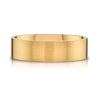 Flat Brushed Band in 14k Yellow Gold (6mm)