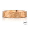 Flat Hammered Satin Band in 18k Rose Gold (5mm)