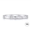 Flat Hammered Satin Band in 18k White Gold (2mm)