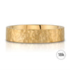Flat Hammered Satin Band in 18k Yellow Gold (5mm)
