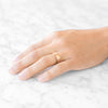 Flat Hammered Satin Band in 18k Rose Gold (6mm)