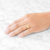 Flat Hammered Satin Band in 18k Yellow Gold (4mm)