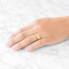 Flat Hammered Satin Band in 14k Yellow Gold (4mm)