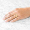 Flat Hammered Satin Band in 14k Yellow Gold (5mm)