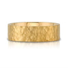 Flat Hammered Satin Band in 14k Yellow Gold (7mm)