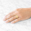 Flat Hammered Satin Band in 14k Yellow Gold (8mm)