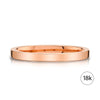 Flat Polished Band in 18k Rose Gold (2mm)