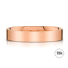 Flat Polished Band in 18k Rose Gold (4mm)