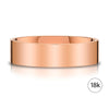 Flat Polished Band in 18k Rose Gold (6mm)