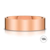 Flat Polished Band in 18k Rose Gold (7mm)