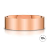 Flat Polished Band in 18k Rose Gold (8mm)