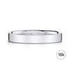 Flat Polished Band in 18k White Gold (3mm)