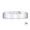 Flat Polished Band in 18k White Gold (4mm)