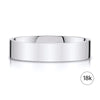 Flat Polished Band in 18k White Gold (5mm)