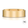Flat Polished Band in 18k Yellow Gold (7mm)