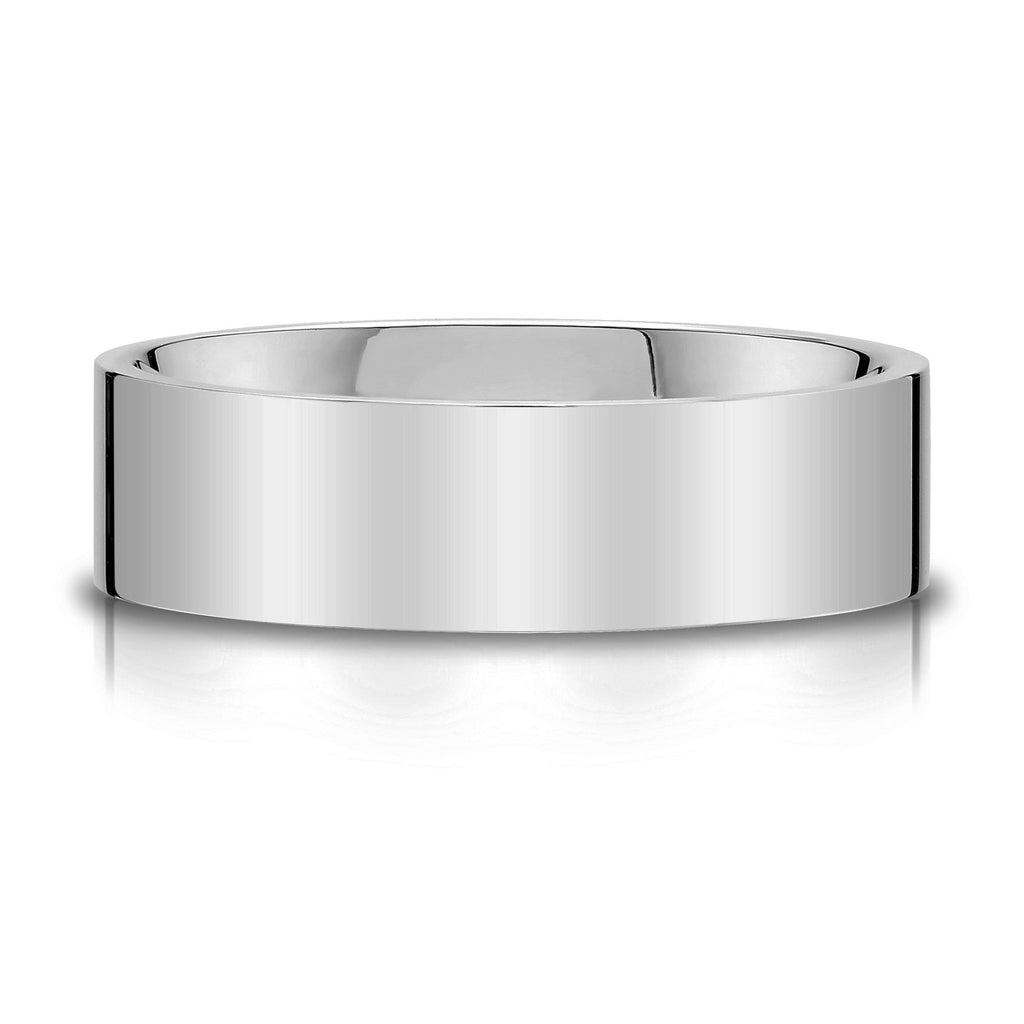 Flat Polished Band in Platinum (7mm)