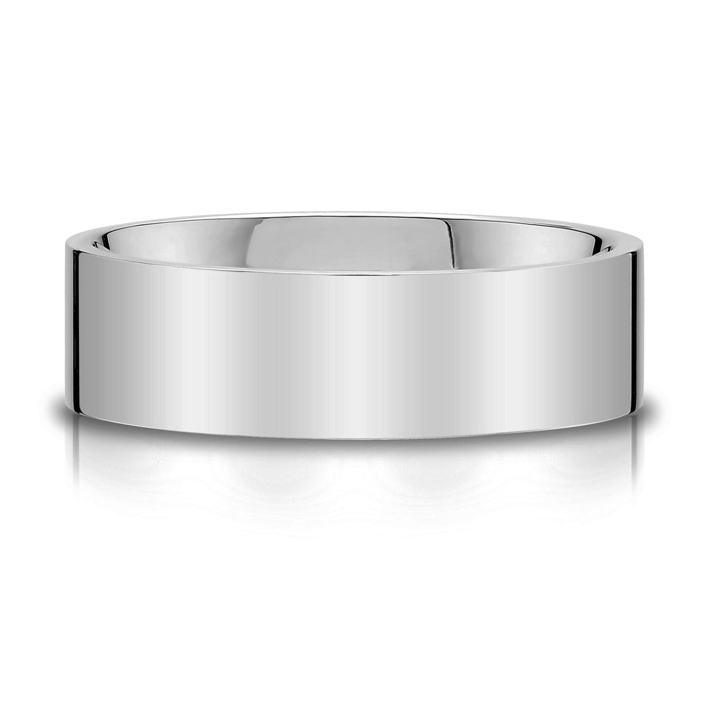 Flat Polished Band in Platinum (8mm)