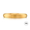 Knife Edge Brushed Band in 18k Yellow Gold (3mm)