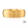 Knife Edge Brushed Band in 18k Yellow Gold (7mm)