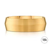 Knife Edge Brushed Band in 18k Yellow Gold (8mm)