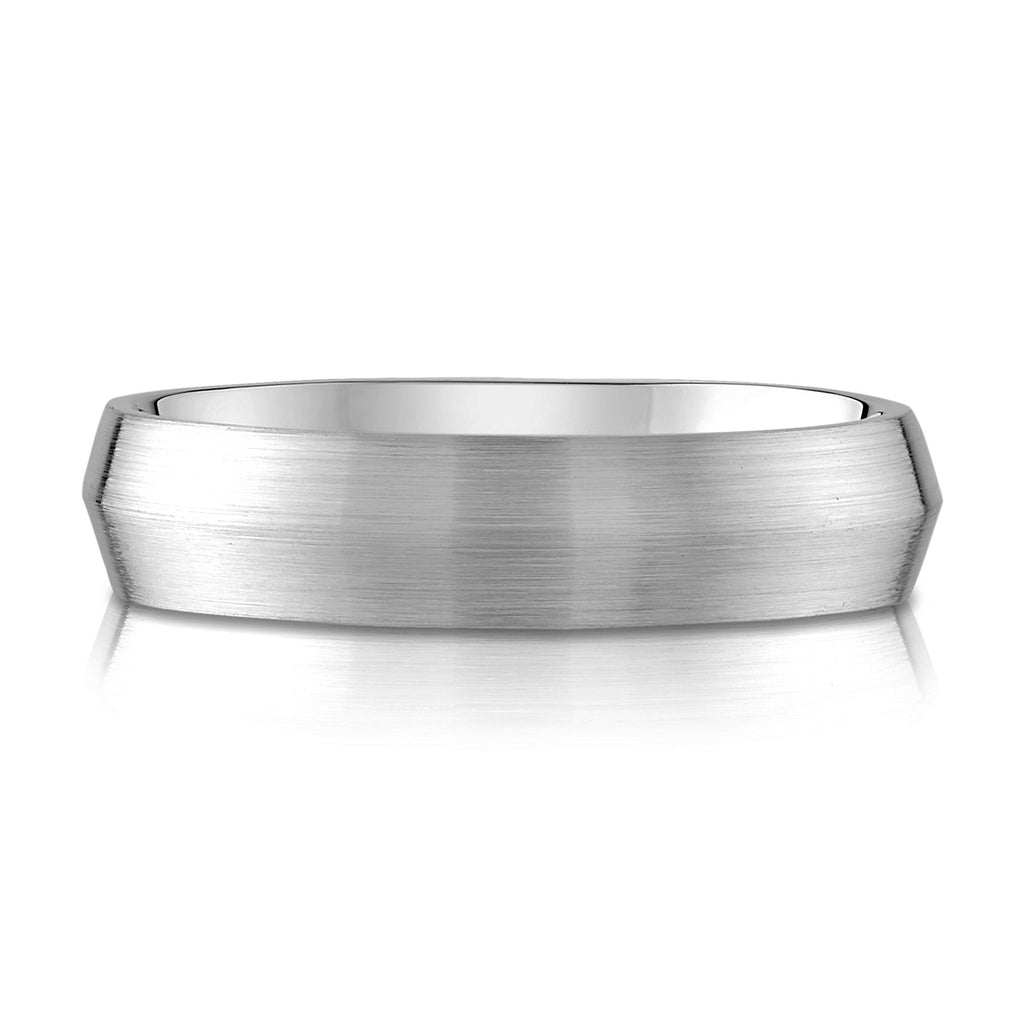 Knife Edge Brushed Band in Platinum (5mm)