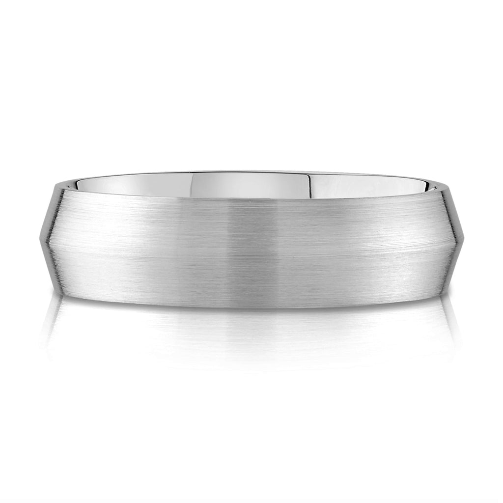 Knife Edge Brushed Band in Platinum (6mm)