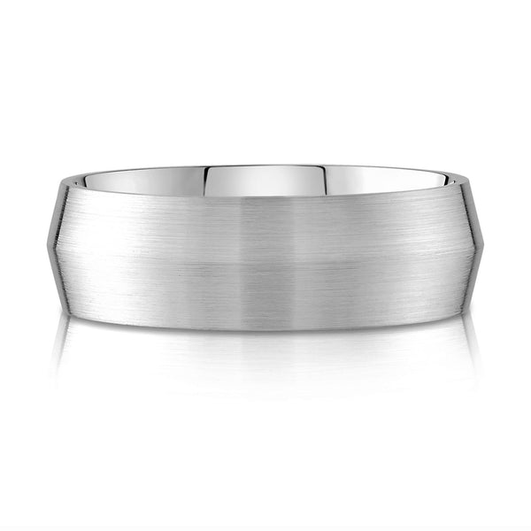 Knife Edge Brushed Band in Platinum (8mm)