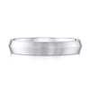 Knife Edge Brushed Band in 14k White Gold (4mm)