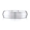 Knife Edge Brushed Band in 14k White Gold (6mm)