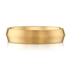 Knife Edge Brushed Band in 14k Yellow Gold (5mm)