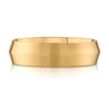 Knife Edge Brushed Band in 14k Yellow Gold (6mm)