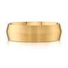 Knife Edge Brushed Band in 14k Yellow Gold (7mm)