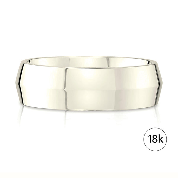 Knife Edge Polished Band in 18k Champagne Gold (7mm)