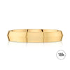 Knife Edge Polished Band in 18k Yellow Gold (4mm)