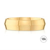 Knife Edge Polished Band in 18k Yellow Gold (6mm)