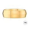 Knife Edge Polished Band in 18k Yellow Gold (8mm)