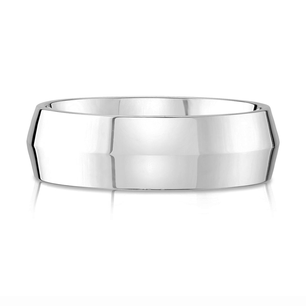 Knife Edge Polished Band in Platinum (7mm)