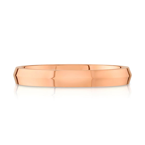 Knife Edge Polished Band in 14k Rose Gold (3mm)