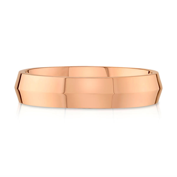 Knife Edge Polished Band in 14k Rose Gold (5mm)