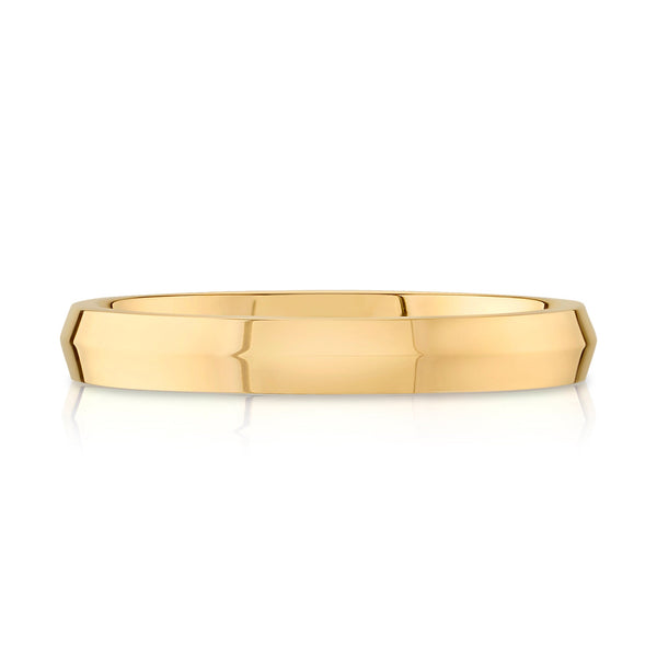 Knife Edge Polished Band in 14k Yellow Gold (3mm)