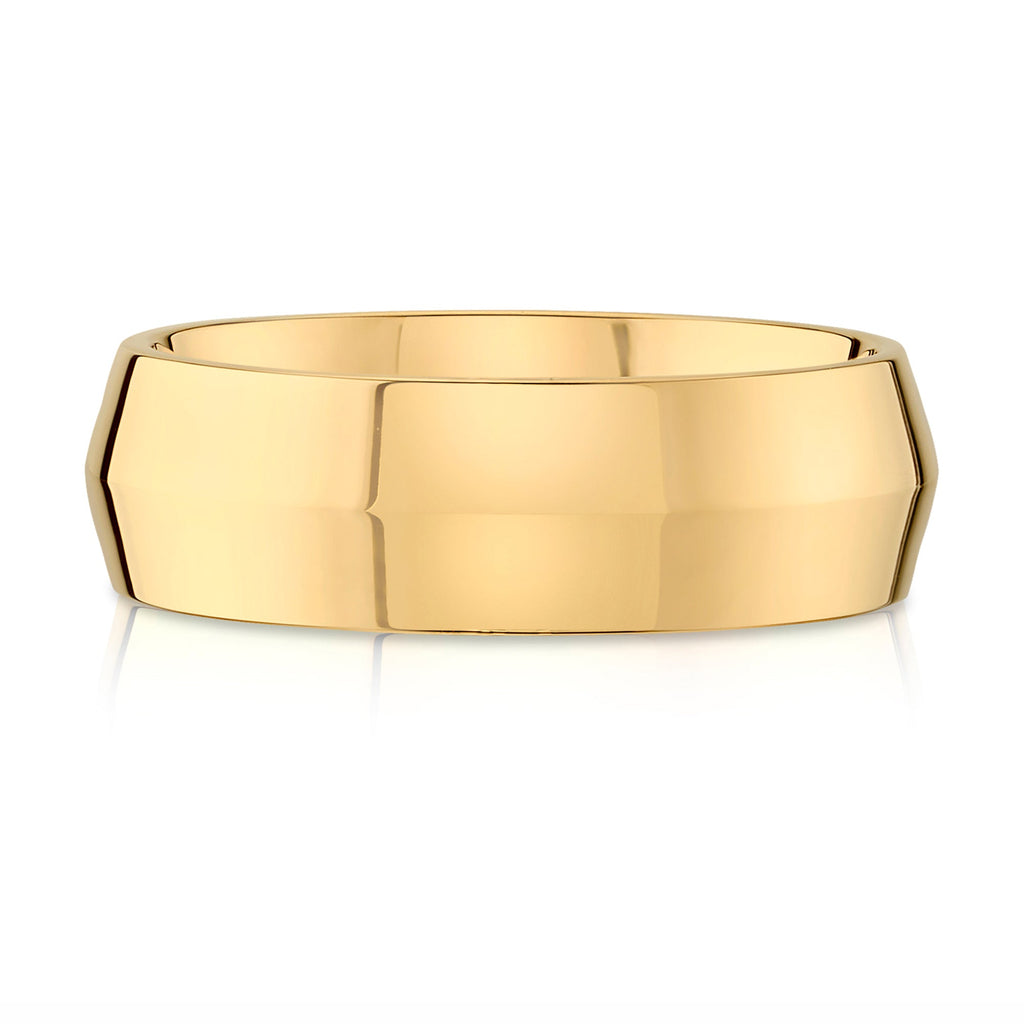 Knife Edge Polished Band in 14k Yellow Gold (8mm)