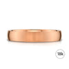 Low Dome Brushed Band in 18k Rose Gold (4mm)