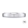 Low Dome Brushed Band in 18k White Gold (3mm)