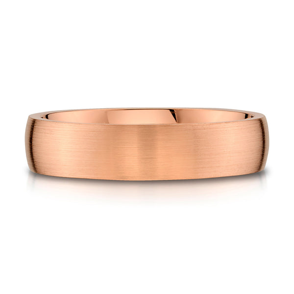 Low Dome Brushed Band in 14k Rose Gold (5mm)