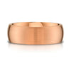 Low Dome Brushed Band in 14k Rose Gold (8mm)