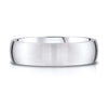 Low Dome Brushed Band in 14k White Gold (6mm)